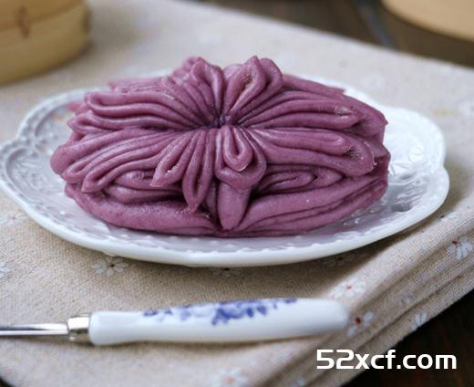 紫薯莲花卷的做法