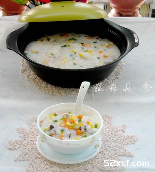 玉米胡萝卜香菇粥的做法