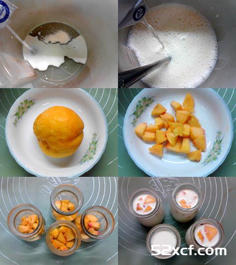 酸酸甜甜大果粒黄桃酸奶做法