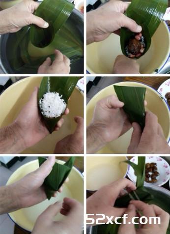 蜜枣花生粽子的做法