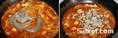泡菜海鲜豆腐锅的做法