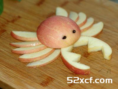 快速把苹果切成小螃蟹的方法只需1分钟