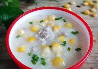 肉末玉米羹的做法