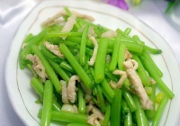 猪肉炒蒿子杆的做法