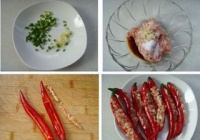 榄菜肉酿红椒的做法