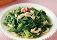 鸡丝炒菠菜的做法