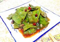 鲍汁手撕扁豆的做法