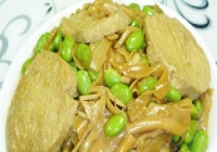 毛豆水笋烧素鸡的做法
