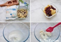 绿豆沙蔓越莓冰皮月饼做法