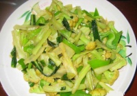 香葱炒青菜花的做法