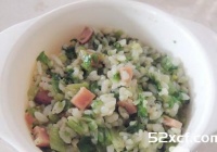 蚝油生菜火腿炒饭的做法教