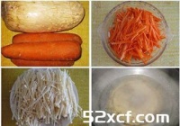 胡萝卜拌金针菇的做法