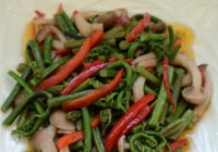 蕨菜素炒蟹味菇的做法教