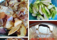 大盘丝瓜蒸鸡的做法
