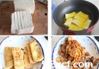 辣白菜肉末炖豆腐的做法