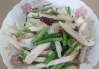 醋溜豆角藕条的做法