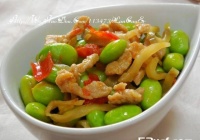 香辣毛豆榨菜肉丝的做法教