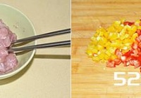 彩椒肉末的做法