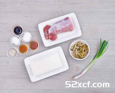 榨菜肉丝蒸豆腐的做法