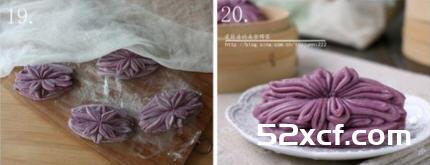 紫薯莲花卷的做法