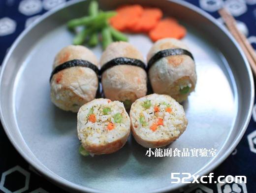 给宝宝吃的无油的肉卷饭团的做法