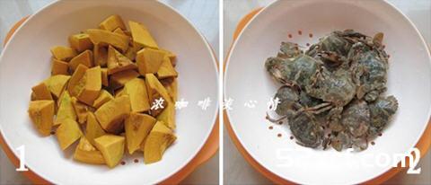 螃蟹南瓜汤的做法