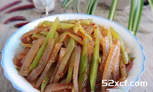 莴笋拌肉皮的做法