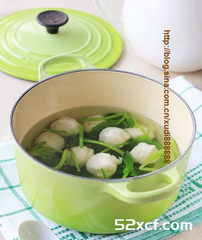 菠菜鱼丸汤的做法