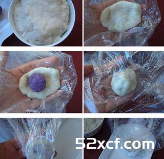 山药紫薯糍粑的做法
