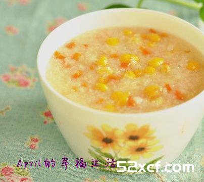 玉米胡萝卜粥的做法
