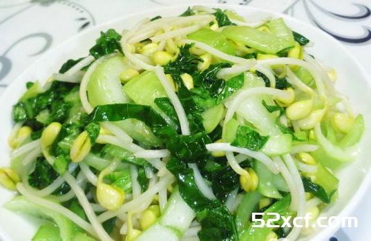 青菜炒黄豆芽的做法