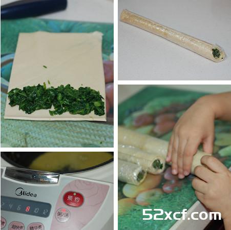 松仁菠菜卷的做法