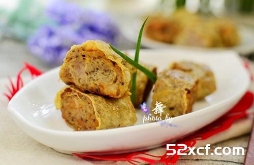 虾仁腐皮肉卷的做法
