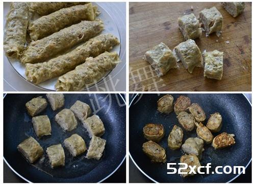 虾仁腐皮肉卷的做法