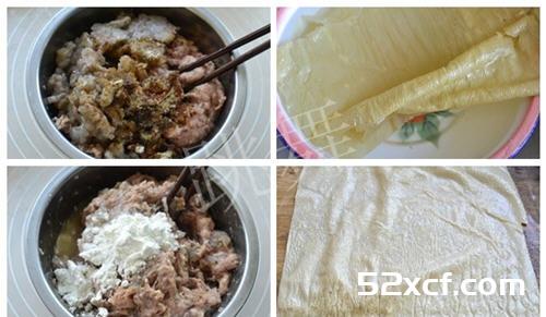 虾仁腐皮肉卷的做法