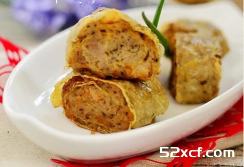 虾仁腐皮肉卷的做法