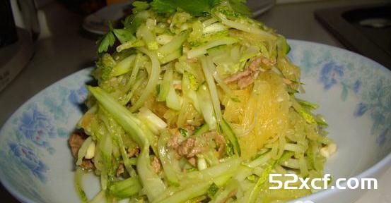 金丝瓜肉丝拌黄瓜的做法教
