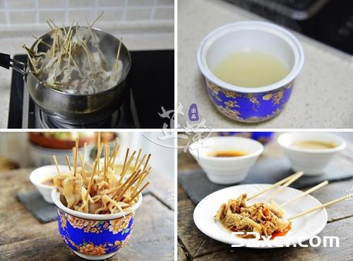 芳誉斋豆皮涮牛肚的做法