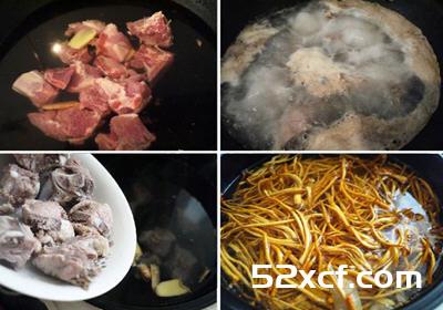 虫草花煲桂圆红枣排骨汤的做法