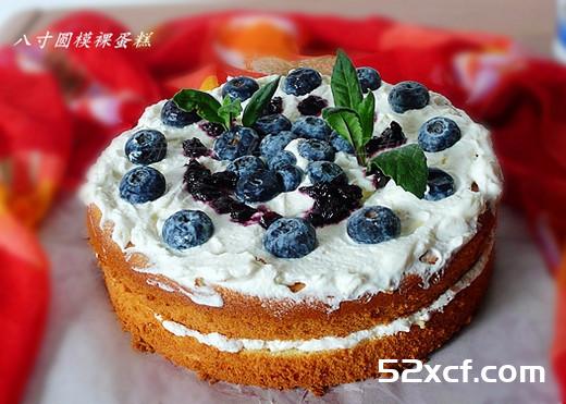 低油低糖的奶油蓝莓裸蛋糕做法图解