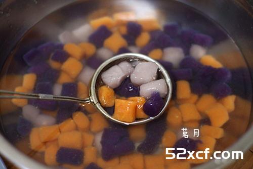 自制芋圆水果捞制作