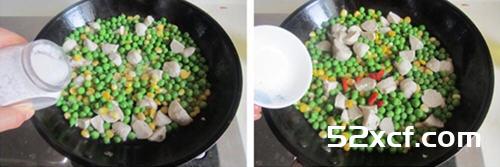 青豆玉米炒鱼丸的做法