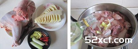 土鸡焖笋的做法