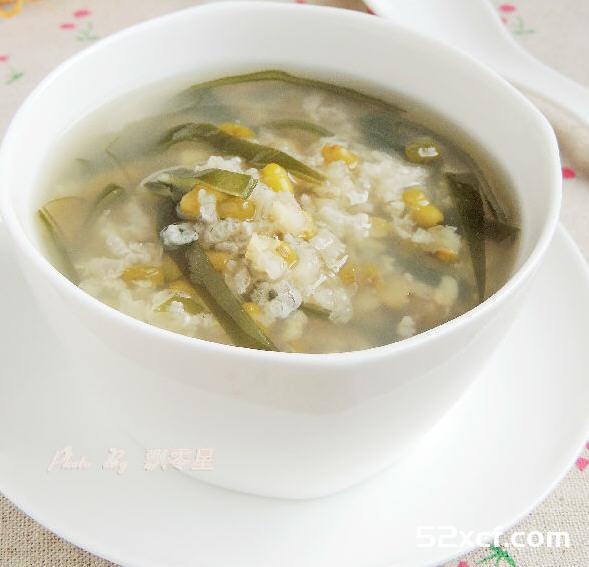 海带豆香粥的做法