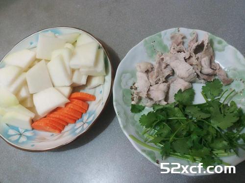 大头菜肉片汤的做法