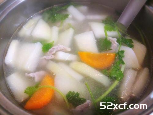 大头菜肉片汤的做法