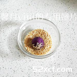 芝麻紫薯球的做法