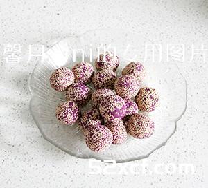 芝麻紫薯球的做法
