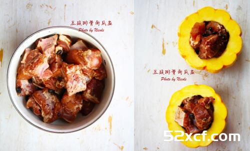 豆豉排骨南瓜盅的做法