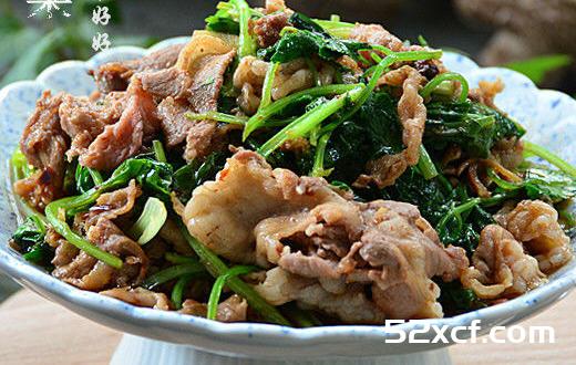 羊肉酱炒香菜的做法